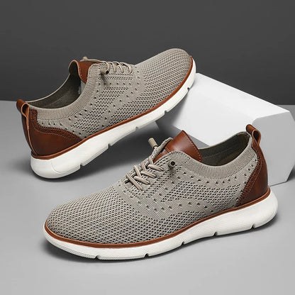 Large Size Comfortable Men's Shoes Light Fashion Casual Sports Shoes Breathable Flying Mesh Top Loafers