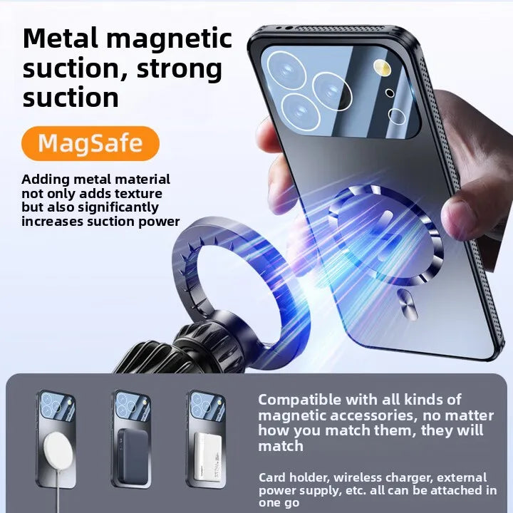 Magnetic Frosted iPhone 17 Pro Max 17pro Case with Heat Dissipation Full Protection for iPhone 17  Air Camera