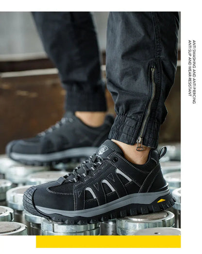 Steel Toe Safety Shoes Men Work Safety Boots Lightweight Breathable Comfortable Sneakers Men Boots Slip-resistant shoes