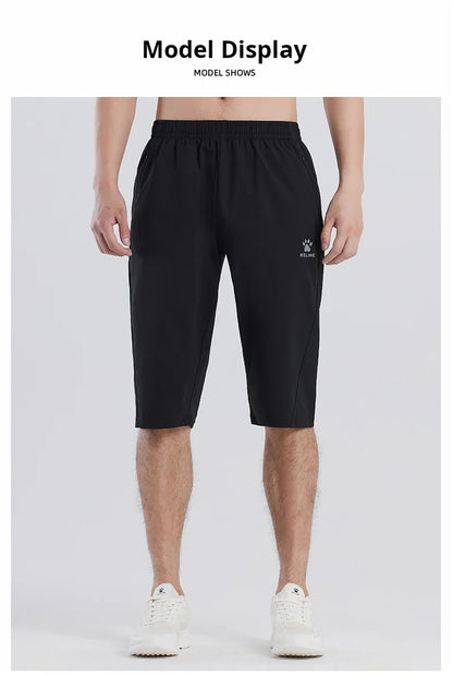 Kelme Sports Capris Men's Summer Breathable Fitness Shorts Football Training Ice Silk Running Shorts