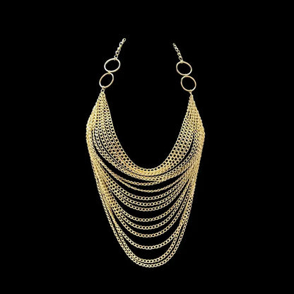 European and American Fashion Trendy Chest Chain Multiple Styles Chest Chain Gold Chain Stacked Top