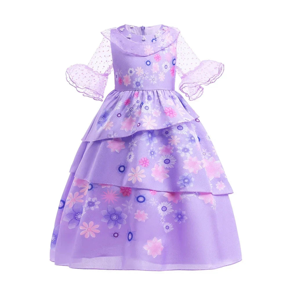 Isabella Charm Dress Girl Princess Dress Fantasy Party Kid Clothes Halloween Christmas Birthday Party Outfits