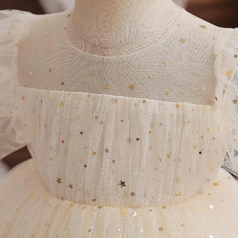 Summer Girls Dress Sequin Ruffles Elegant Toddler Girls Princess Dress For 2-10 Years Kids Party Evening Gown Kids Dresses