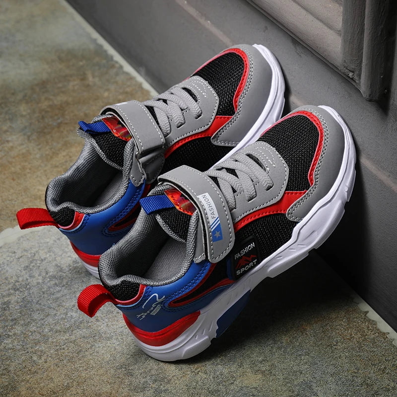 Kids Mesh Running Shoes Fashion Youngsters Teens Casual Walking Students Sneakers Breathable Soft Children Outdoor Sports Tennis