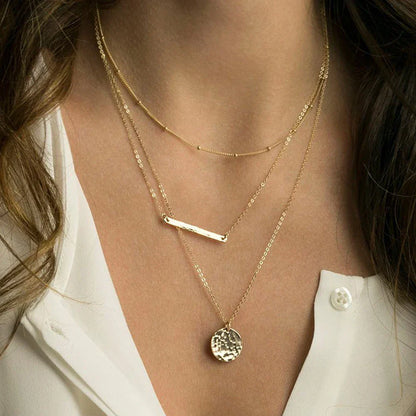 Stainless Steel Chain Necklace for Women Gold Color Thin Choker Bead Chain Necklace Jewelry Wholesale Dropshipping