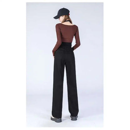 High Waist Female Fashion Denim Trousers