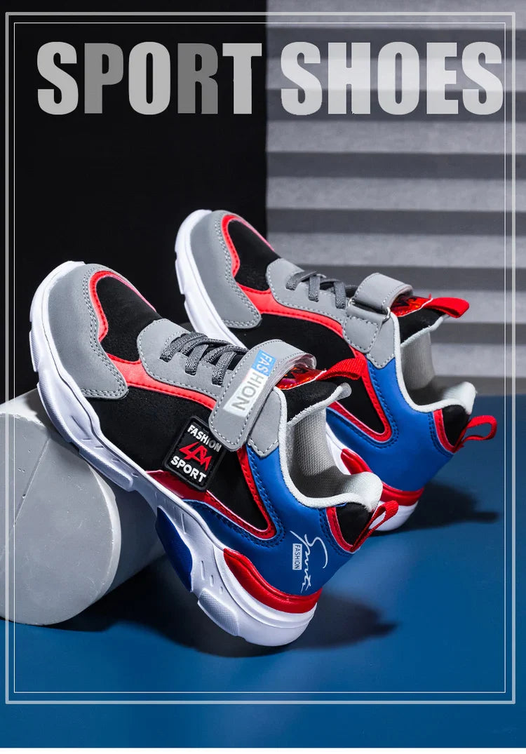 Summer Sport Kids Sneakers for Boys Breathable Mesh Running Tennis Outdoor Anti Skid Children Casual Walking Shoes