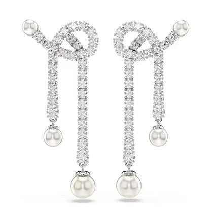 Original New Charms Pearl Necklace Earrings Bracelet Fine Jewelry Women Set Pearl Y Necklace for Women Romantic Gift