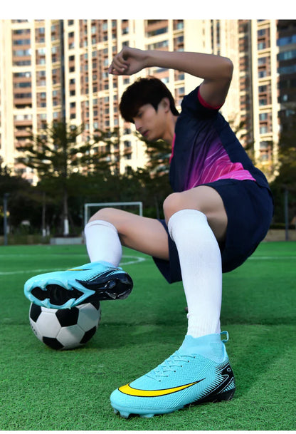 Men Football Boots Professional Soccer Cleats Non Slip Resistant Training Shoes Outdoor Match Sneakers Adult Teenagers Athlete