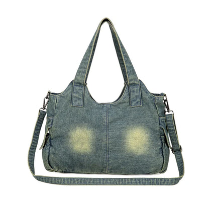 Women's Denim Bag Y2K Vintage Blue Jean Purse and Handbags Crossbody Shoulder Wallet Large Capacity