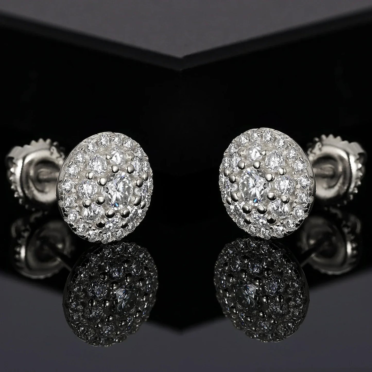 D Color Moissanite Stud Earrings For Women Top Quality 100% 925 Sterling Silver Sparkling Wedding Jewelry Shining Ear Accessory