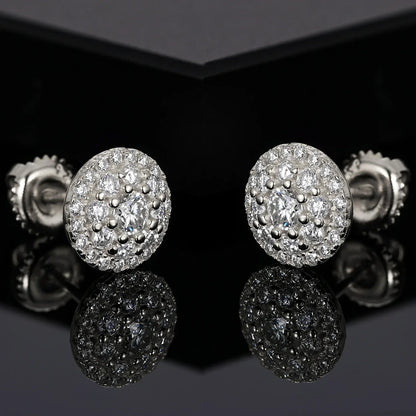D Color Moissanite Stud Earrings For Women Top Quality 100% 925 Sterling Silver Sparkling Wedding Jewelry Shining Ear Accessory