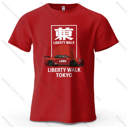 Liberty Walk Tokyo Printed Men's T-Shirt 100% Cotton Oversized Stylish Graphic Tees for Women Tops Tees Casual Streetwear