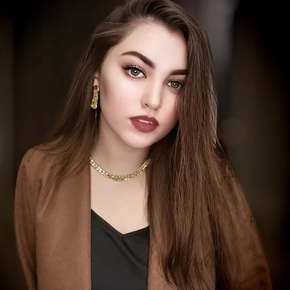 Hollow Earrings Necklace Set Fashion Women Dubai Africa Luxury Punk Jewellery Valentine's Day Gift Choker Necklace