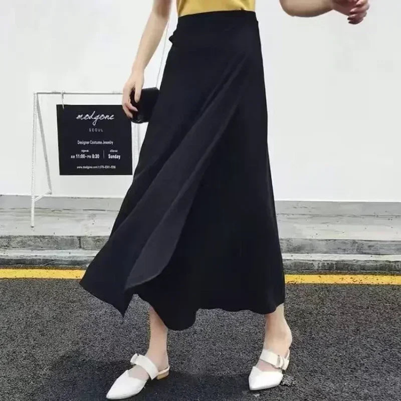 Fashion Women Floral Print Skirt Side Tie  Beach Skirts Summer High Waist Wrap Flower Long Skirt with Slit Y2k Long Skirt
