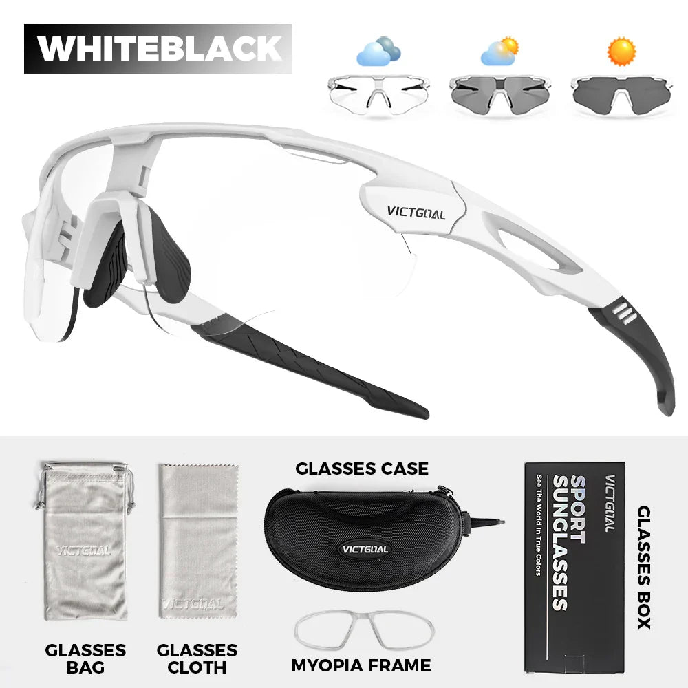 Photochromic Cycling Sunglasses for Men Women Sports UV400 Protection Bicycle Eyewear MTB Mountain Road Bike Eyeglass