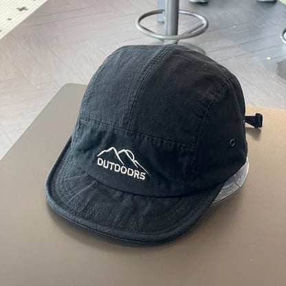 Japanese 5 Panel Short Brim Soft Baseball Cap Women Men Street Sunshade Student Outdoor Lightweight Sports Running Cap