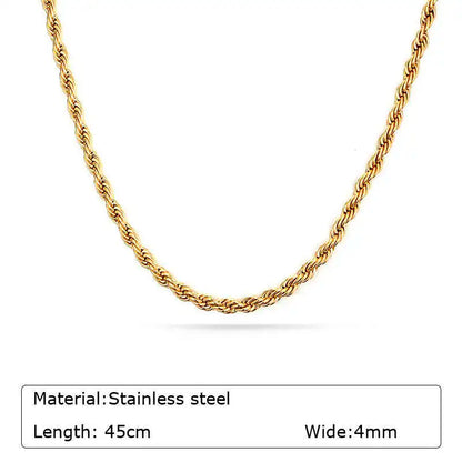 Chunky Gold Plated Link Necklace For Women, Stainless Steel Oval Thick Chain Choker Minimalist Jewelry