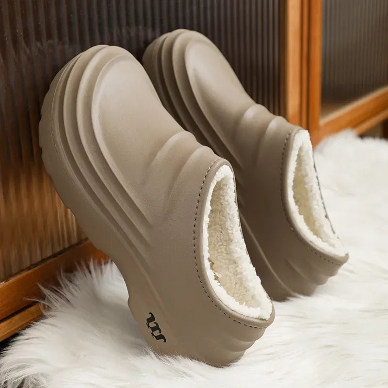 Waterproof Cotton Chef Shoes For Men Anti-Slip Work Footwear Warm Comfortable Kitchen Specialized Shoes With EVA Outsole