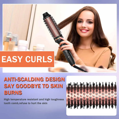 Thermal Brush Styling Comb Electric Fast Heating Anti Scald 3 in 1 Straightener Heated Brush Professional Hair Styling Brush