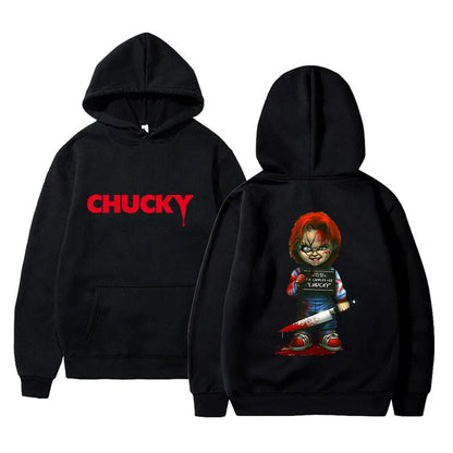Horror Movie  Play Chucky Hoodies Harajuku Hip Hop Streetwear Men Women Autumn Winter Hooded Sweatshirt Pullover Tops