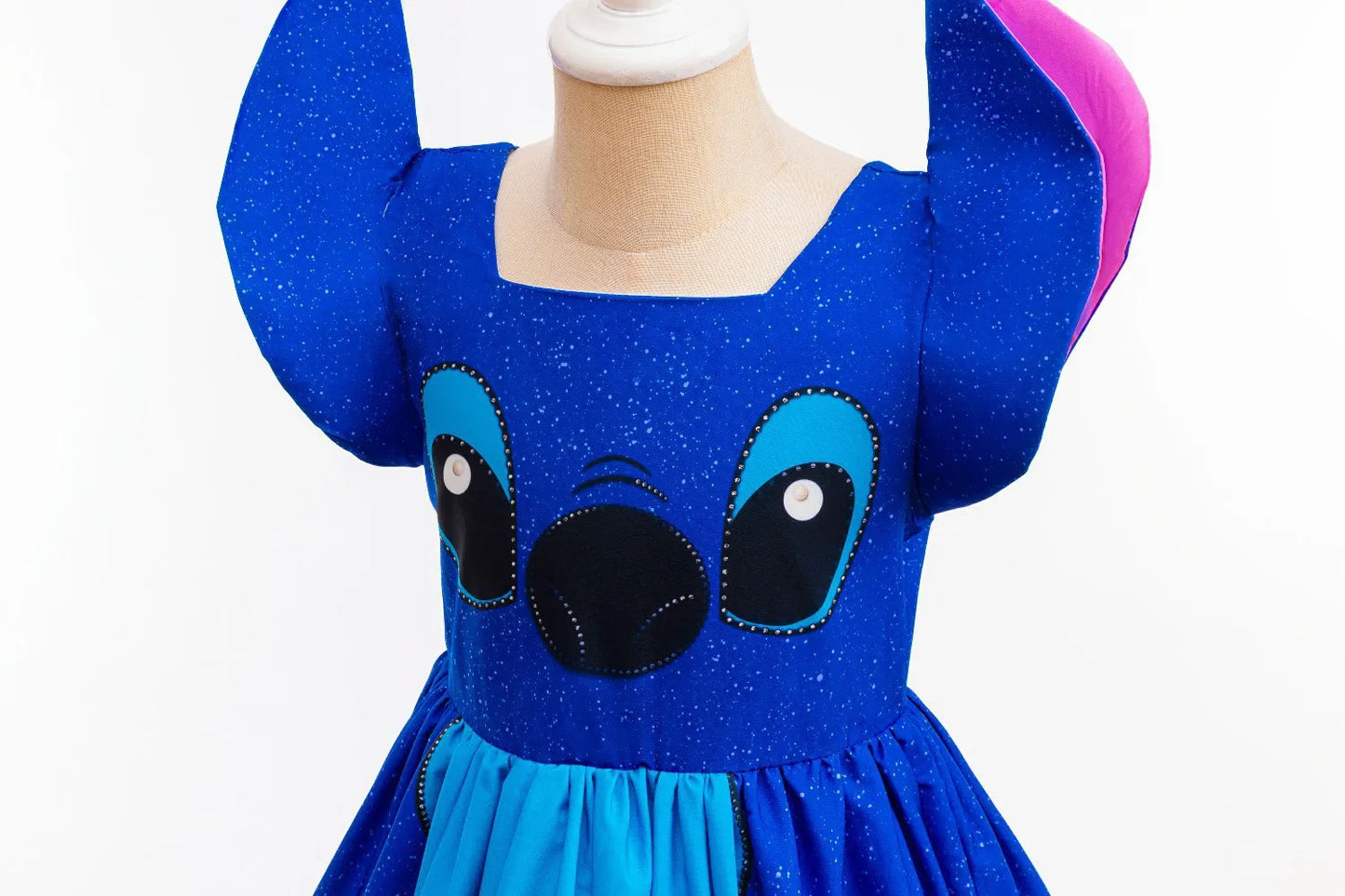 Vestido Lilo Stitch Meninas Disney Stitch Desenho Animado Cosplay Fantasia de Carnaval 2-10 Anos Crianças Desenho Animado Estampado Roupas de Festa de Halloween