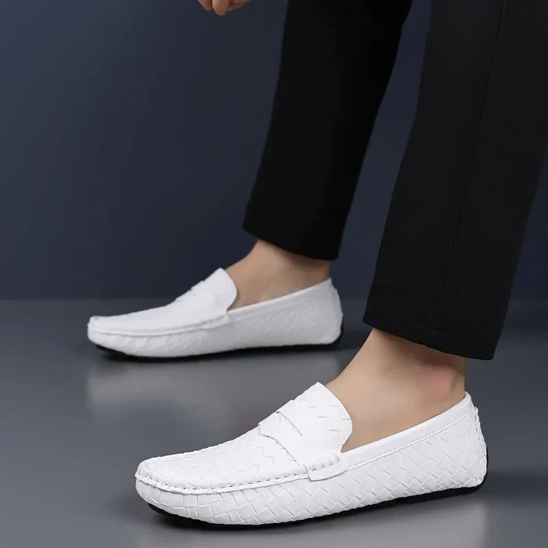 Loafers for Men 2024 New Handmade Moccasins Men Flats Casual PU Leather Shoes Luxury Comfy Mens Loafers Size 48