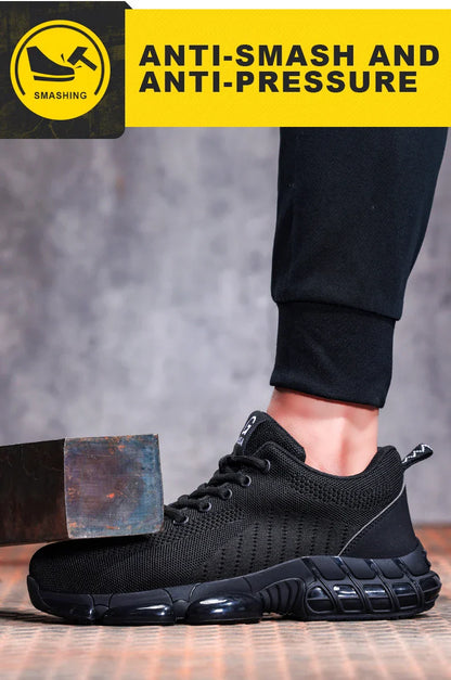 Steel Toe Safety Shoes for Men Women Comfortable Breathable Non Slip Work Shoes Security Protective Shoes Comfortable Sneakers ﻿