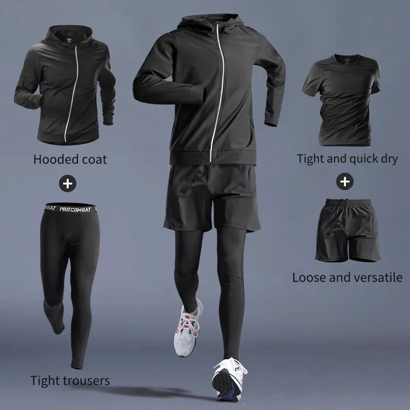 2025 new sports suit, men's running gear, suitable for leisure and outdoor fitness