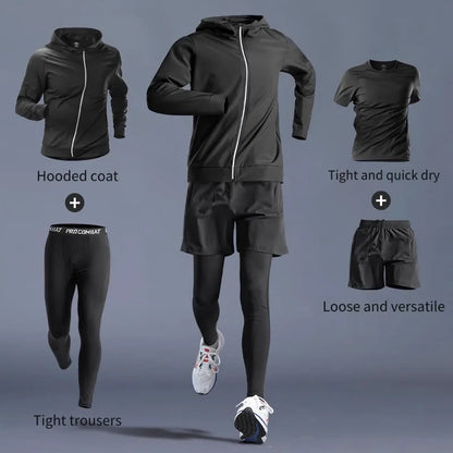 2025 new sports suit, men's running gear, suitable for leisure and outdoor fitness