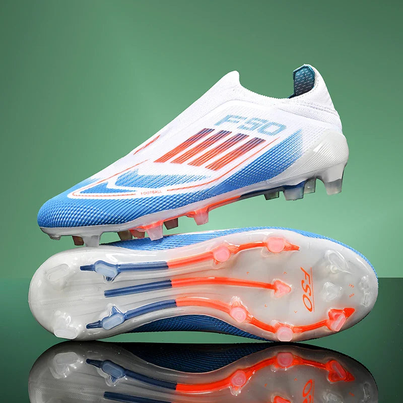 New Men Soccer Shoes Outdoor Sport Football Boots Training Breathable Match Boys Adult Cleats Non Slip Long Spikes Comfortable