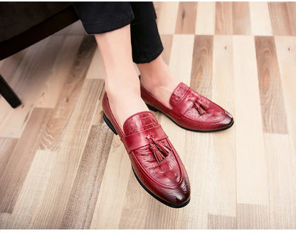 Brand New Mens Casual Shoes Lazy Pointed Leather Shoes Comfortable Sneakers Zapatos De Hombre Snake Skin Dresses 38-47