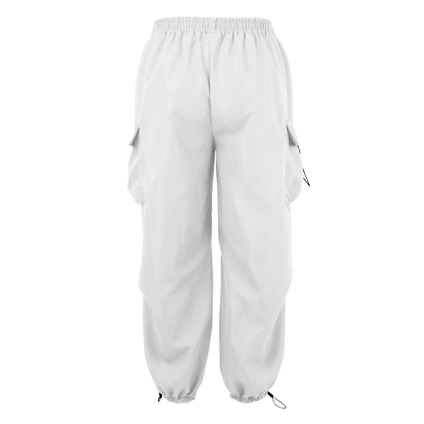 Cool Streetwear Versatile Quicky Drying Wide Leg Low Waist Drawstring Cargo Trousers Fashion Daily Casual Pockets Pants For Male
