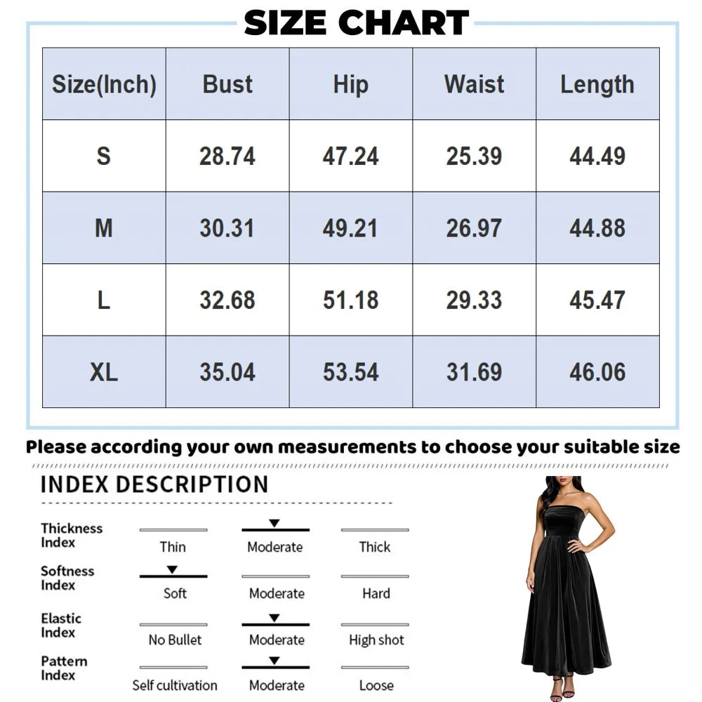 Women's Elegant Party Dresses Strapless Backless Velvet Long Dress Fashion Retro Dress Female Evening Dresses Vestidos Largos