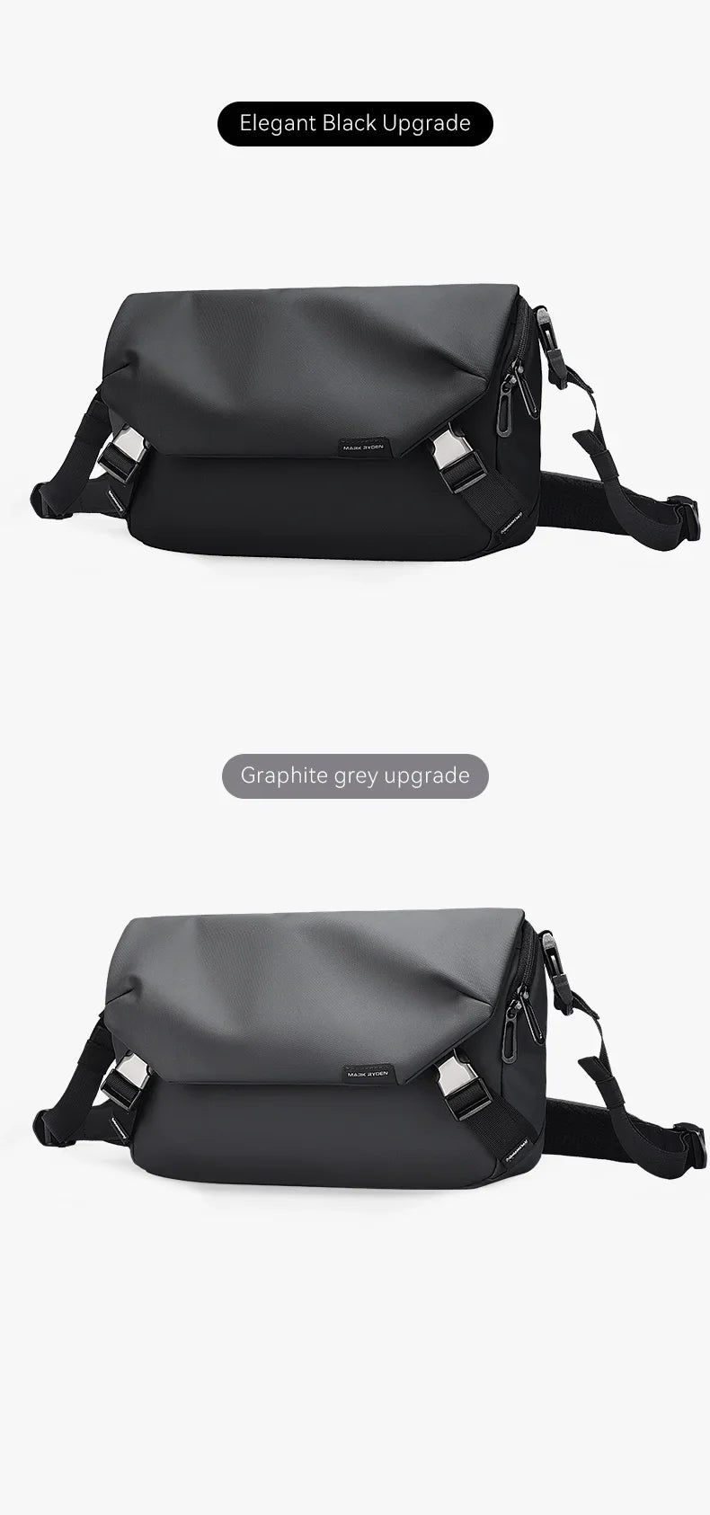 Leather Waterproof Multifunction Messenger Bag Large Capacity Sling Shoulder Bags mens crossbody bag