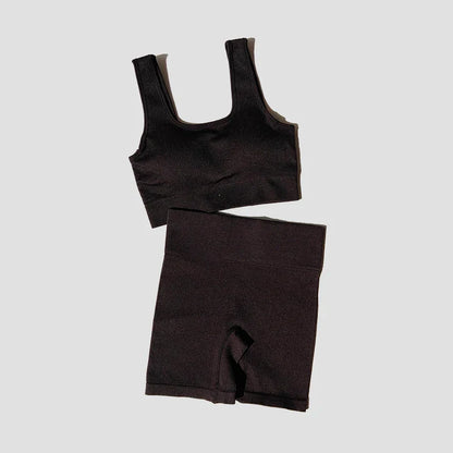 2PCS Women Yoga Set Gym Set Sexy Bra Seamless Sports Shorts Workout Running Clothing Gym Wear Athletic Sport Suit