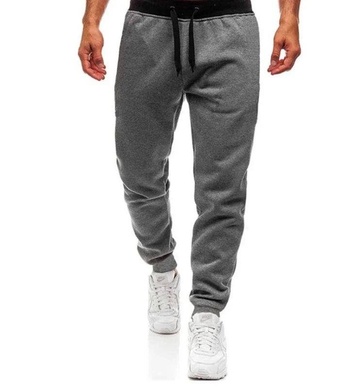 2025 Autumn and winter Keep warm Men Compression pants Running Fitness Tight Sport Training Jogging Solid Lace Up Slim Trousers