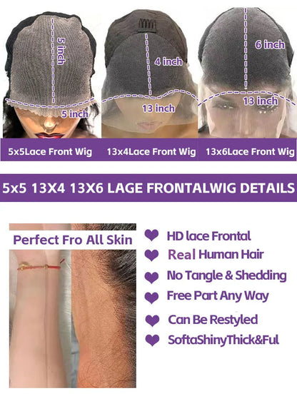 Body Wave 13x6 Hd Lace Frontal Wig Human Hair Glueless Wet And Wavy Wig For Women 13x4 Body Wave Lace Front Human Hair Wigs