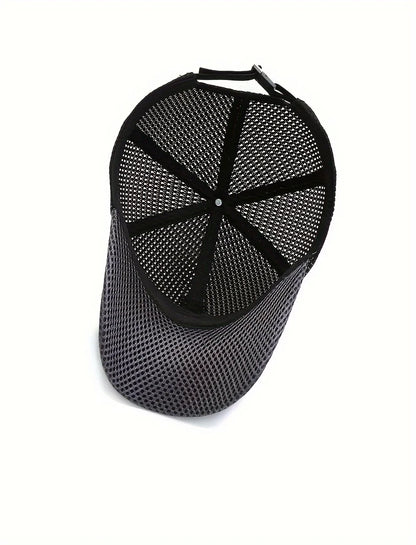 Quick-Dry Unisex Mesh Trucker Cap - Adjustable, Lightweight & Breathable - Ideal for Outdoor Sports, Running, Hiking, Jogging