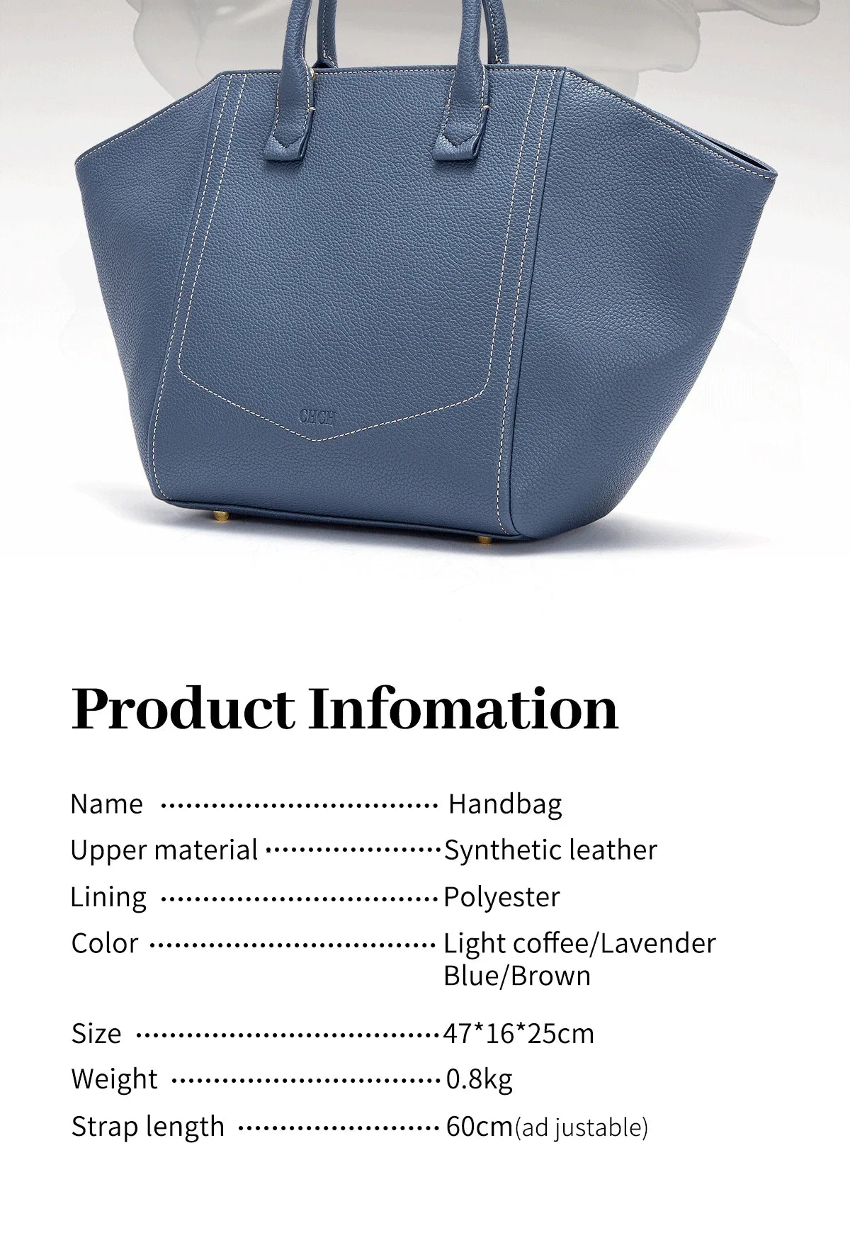 Tote Bag 2024 New Simple Hourglass Bag with Removable Shoulder Strap Business Wallet