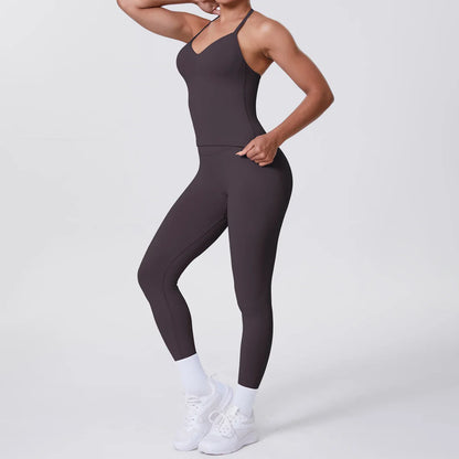 2 Piece Yoga Clothes Women Tracksuit Athletic Wear Pilates Fitness Suit Gym Workout Push Up Clothes Sports Bra Leggings Suit