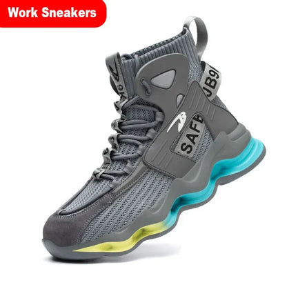 2024 New Safety Shoes Puncture-Proof Work Sneakers Lightweight Work Shoes Men Steel Toe Shoes Safety Boots Indestructible Shoes