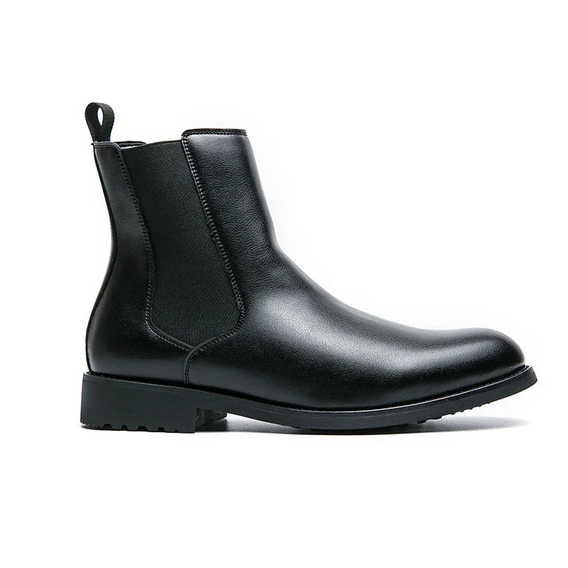 Classic Fashion Men Boots Winter Leather Shoes Autumn Business Chelsea Boots British Style Hombres Botas High Top Footwear Dress
