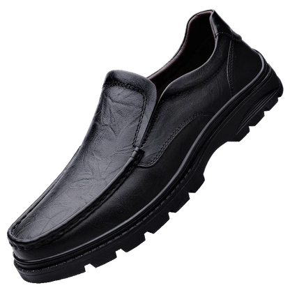 2025 New Summer Leather Shoes, Soft-soled Height-increasing Commuting and Patrol Shoes, High-end Handmade Leather Shoes for Men