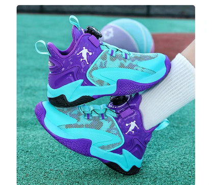 New Children's Basketball Shoes Mesh Breathable Sports Shoes For Teenagers Non-Slip Wear-Resistant Basketball Sneakers Kids