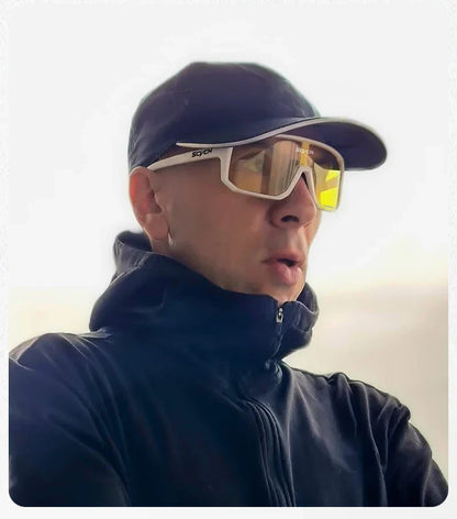 Yellow Polarized Cycling Sunglasses Men Bike MTB Driving Glasses Women Outdoor Sports Hiking Fishing UV400 Glasses