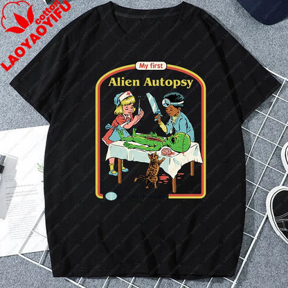 Let's Sacrifice Toby Horror Satanist Graphic Tops Unique Creative Cartoon Streetwear Unisex Scary Short-sleev Tee Ropa Hombre