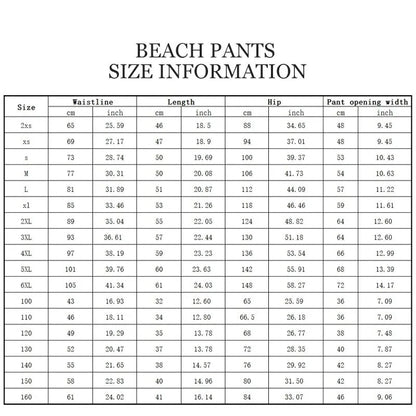 Men's Summer Quick Dry Beach Pants Casual Fitness Shorts Breathable Board Shorts Patchwork Printed Plus Size Swimming Shorts