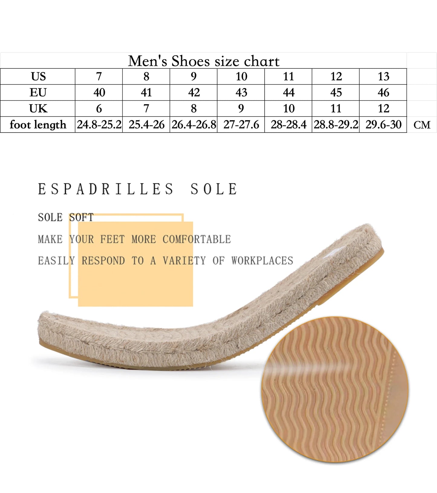 Espadrilles for Men Fashion Casual Canvas Slip on Flat