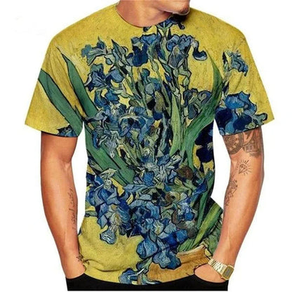 2026 Summer Vincent Van Gogh Art the Starry Night 3D Printed T-Shirt Men Women Causal Retro Short Sleeve Tee Tops Kids Clothing